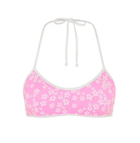 Bind Halter Crop Bikini Top - Sugar Sprinkle