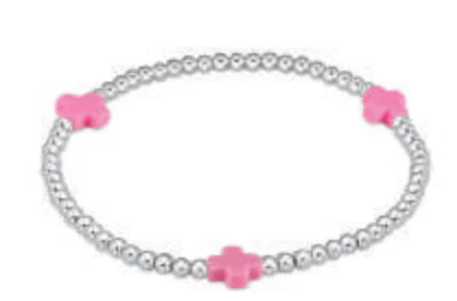 enewton signature cross sterling pattern 3mm bead bracelet