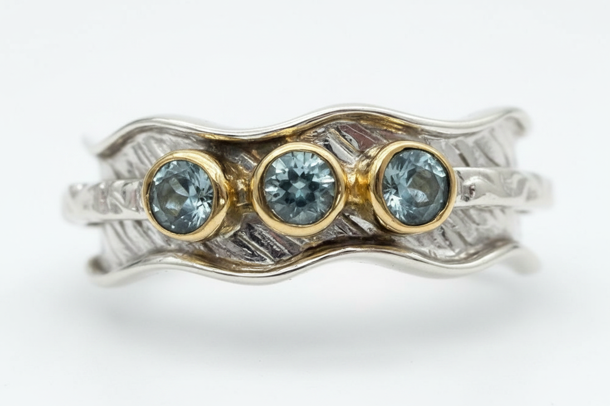 Kathy Blue Topaz Spinner Ring
