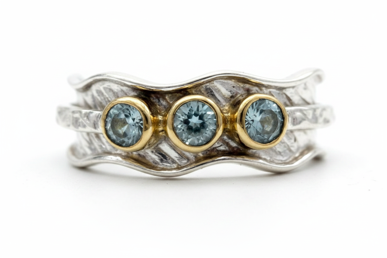 Kathy Blue Topaz Spinner Ring