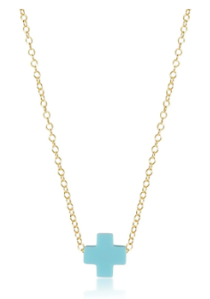 16" Necklace Gold- SIgnature Cross
