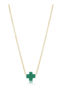16" Necklace Gold- SIgnature Cross
