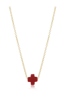 16" Necklace Gold- SIgnature Cross
