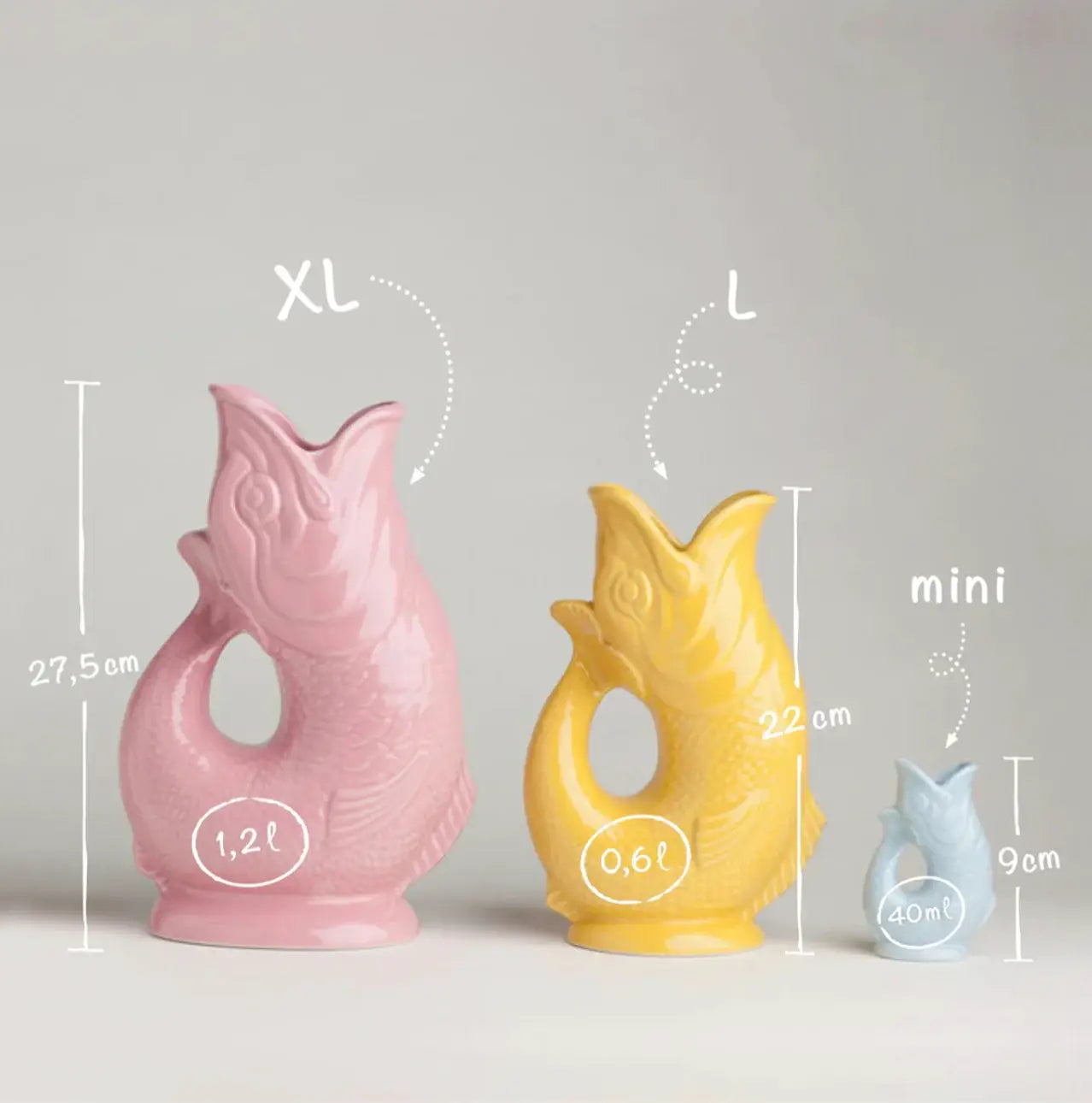 Baby Pink Gluggle Jug