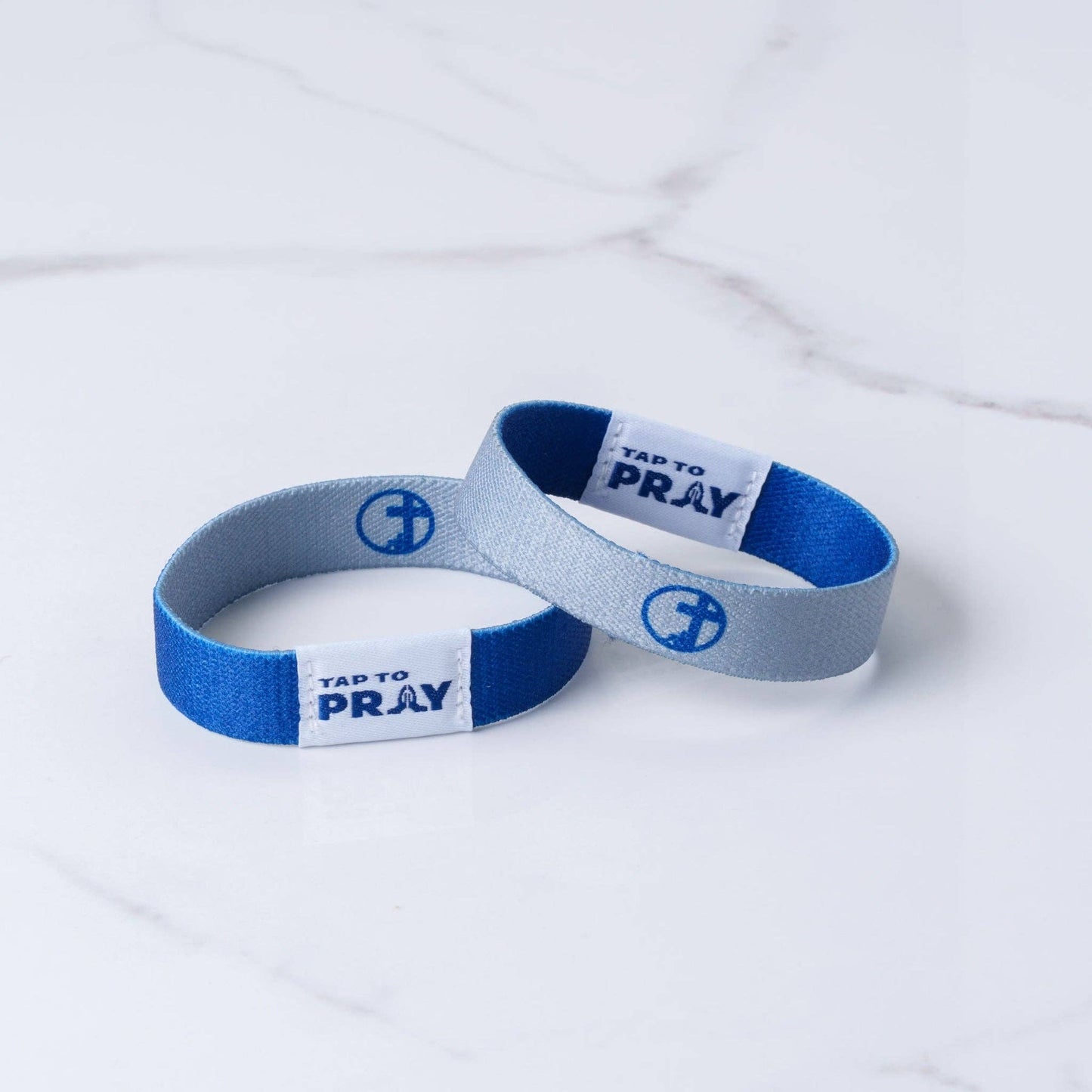 Tap To Pray® Wristband – Navy & Grey
