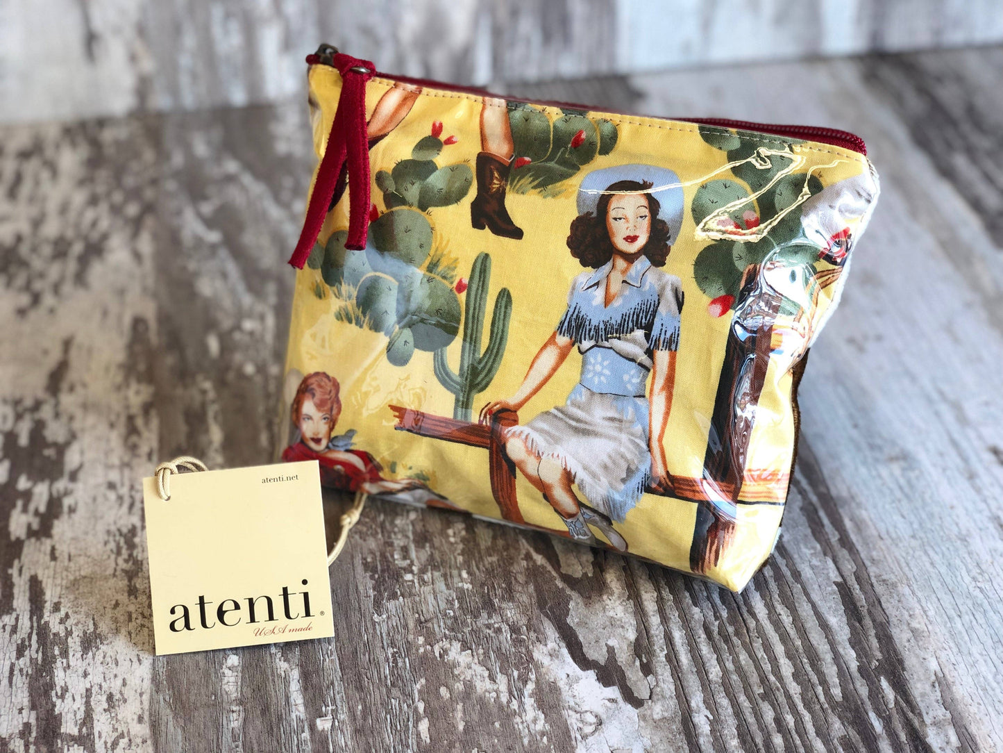 "Western" Pinup Cowgirl Accessory Pouch Set