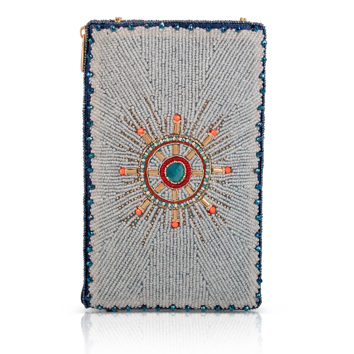 Keep It Steady Anchor Nautical Beaded Crossbody Phone Bag