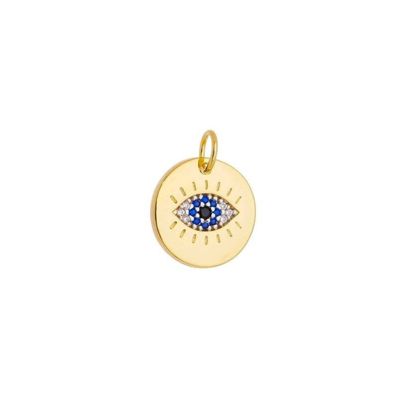18K Gold-Filled Evil Eye, Lucky Clover, Cross Necklace