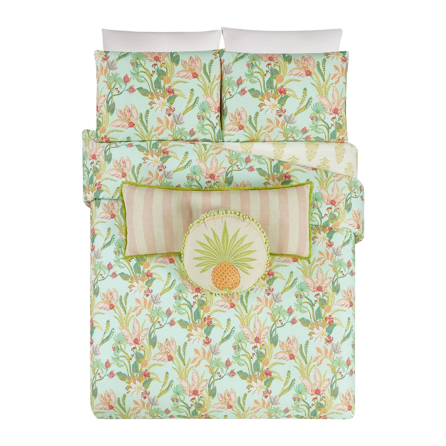 QUEENIE PINEAPPLE EMBROIDERED DECORATIVE PILLOW - Spartina