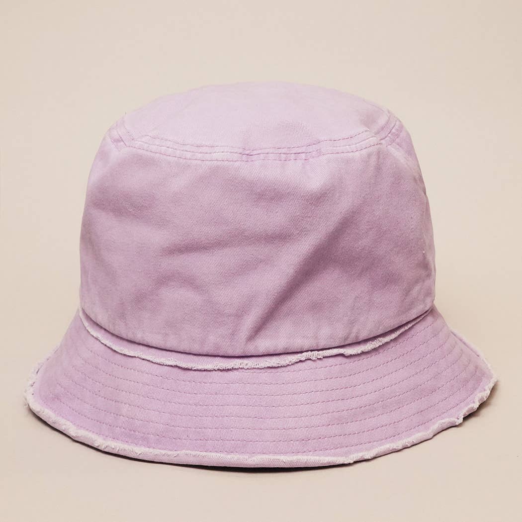 Frayed Canvas Cotton Denim Bucket Hat