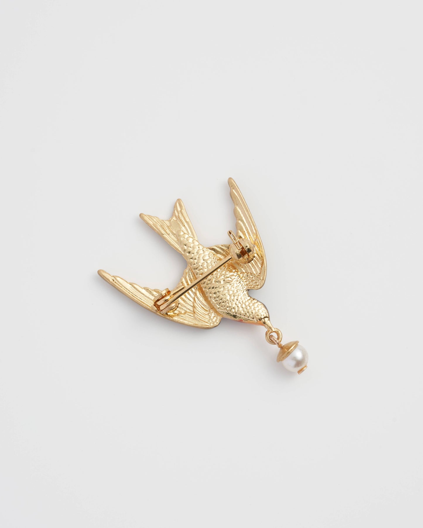 FABLE Swallow Pearl Brooch