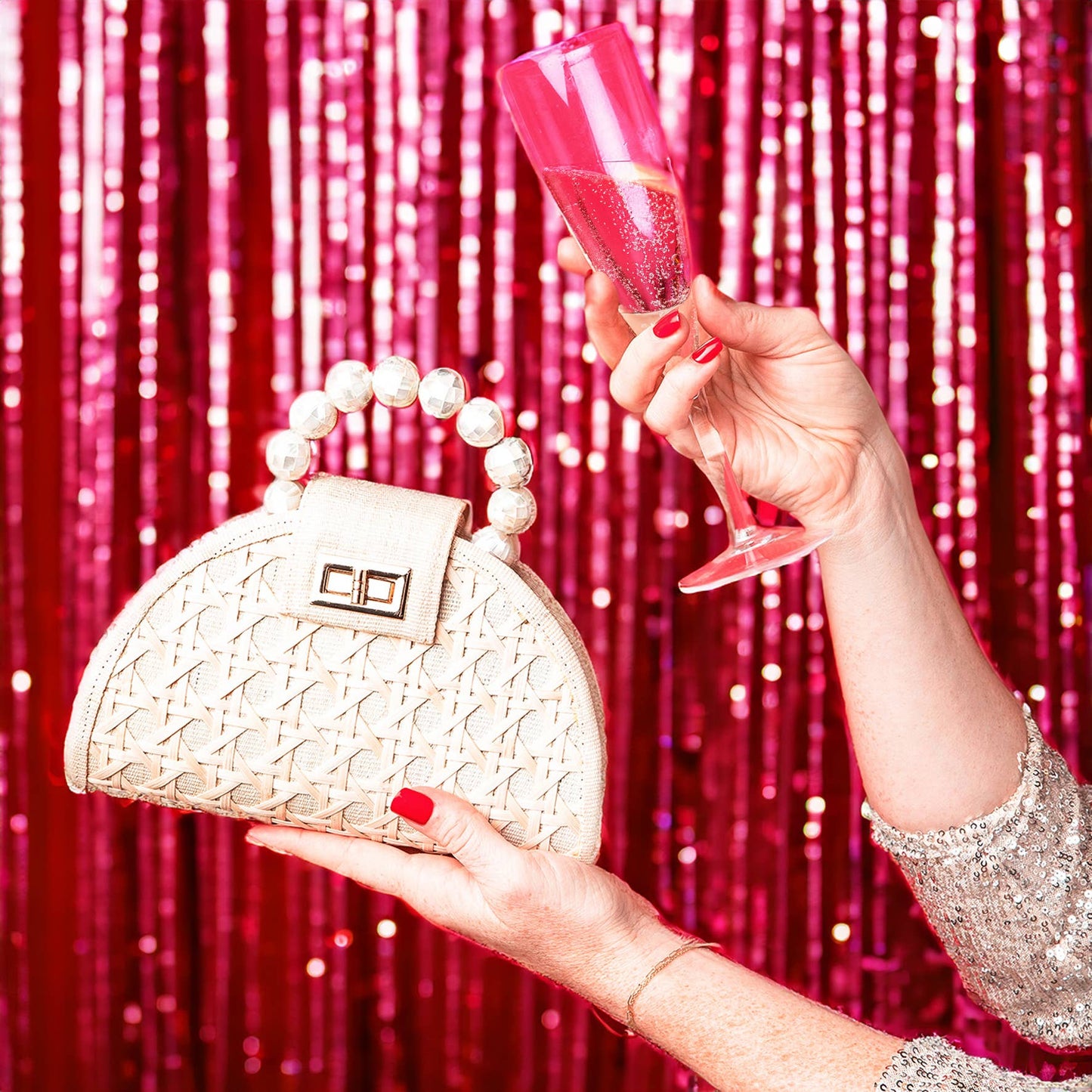 Pearl Shell-Inlay Bag | Holiday & Winter Wedding Clutch
