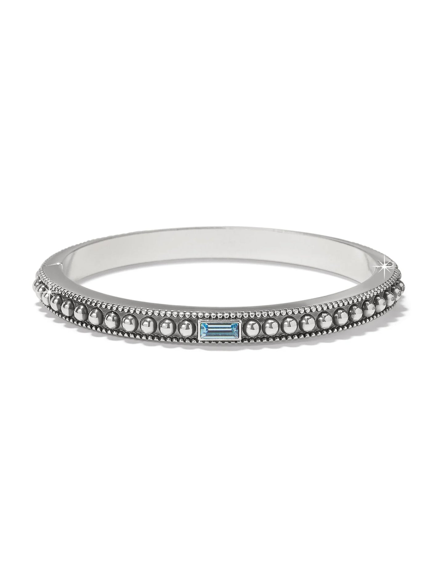 Pretty Tough Gem Hinged Bangle Aqua