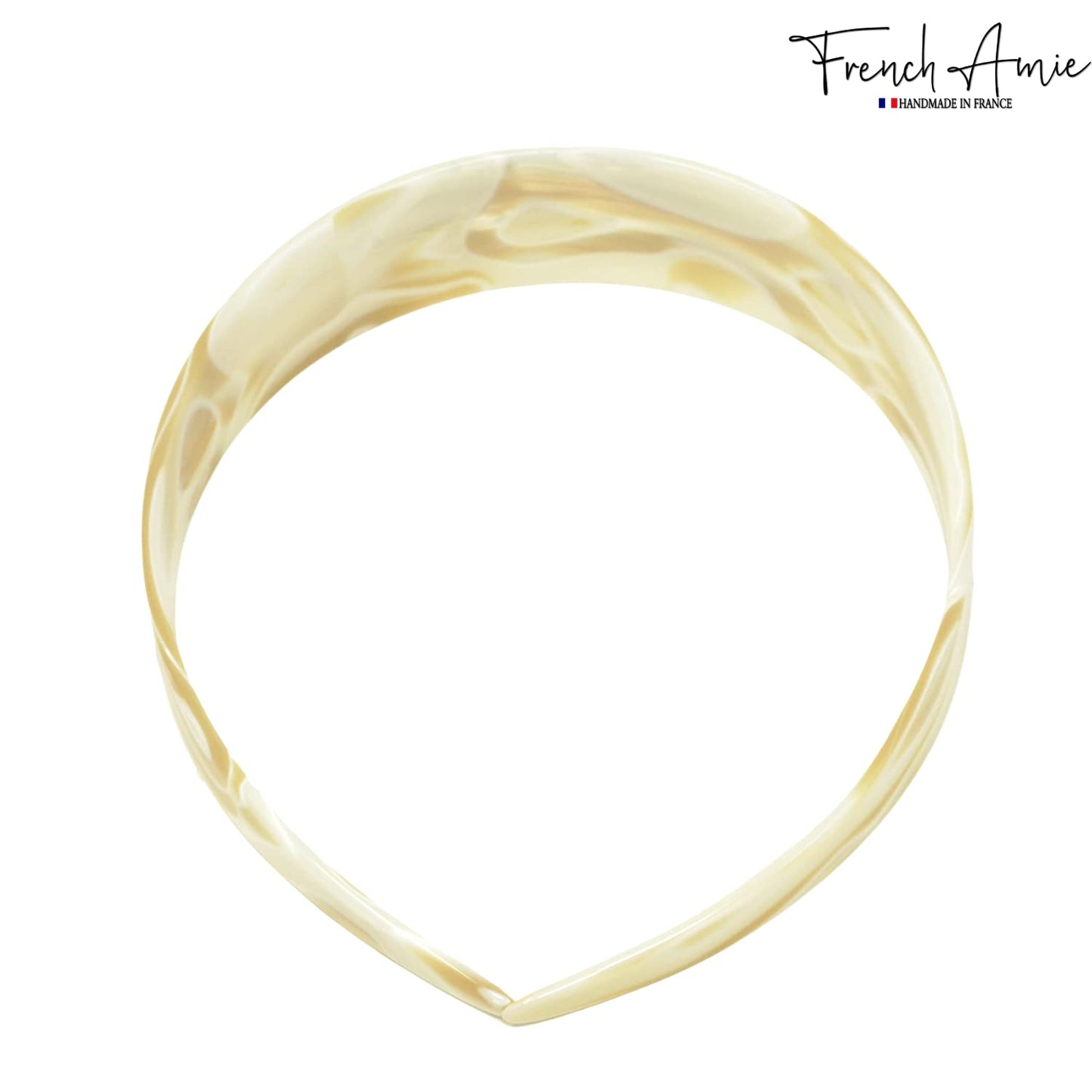 French Amie Ultracomfort Wide 1 1/4" Celluloid Handmade French Hair Headband
