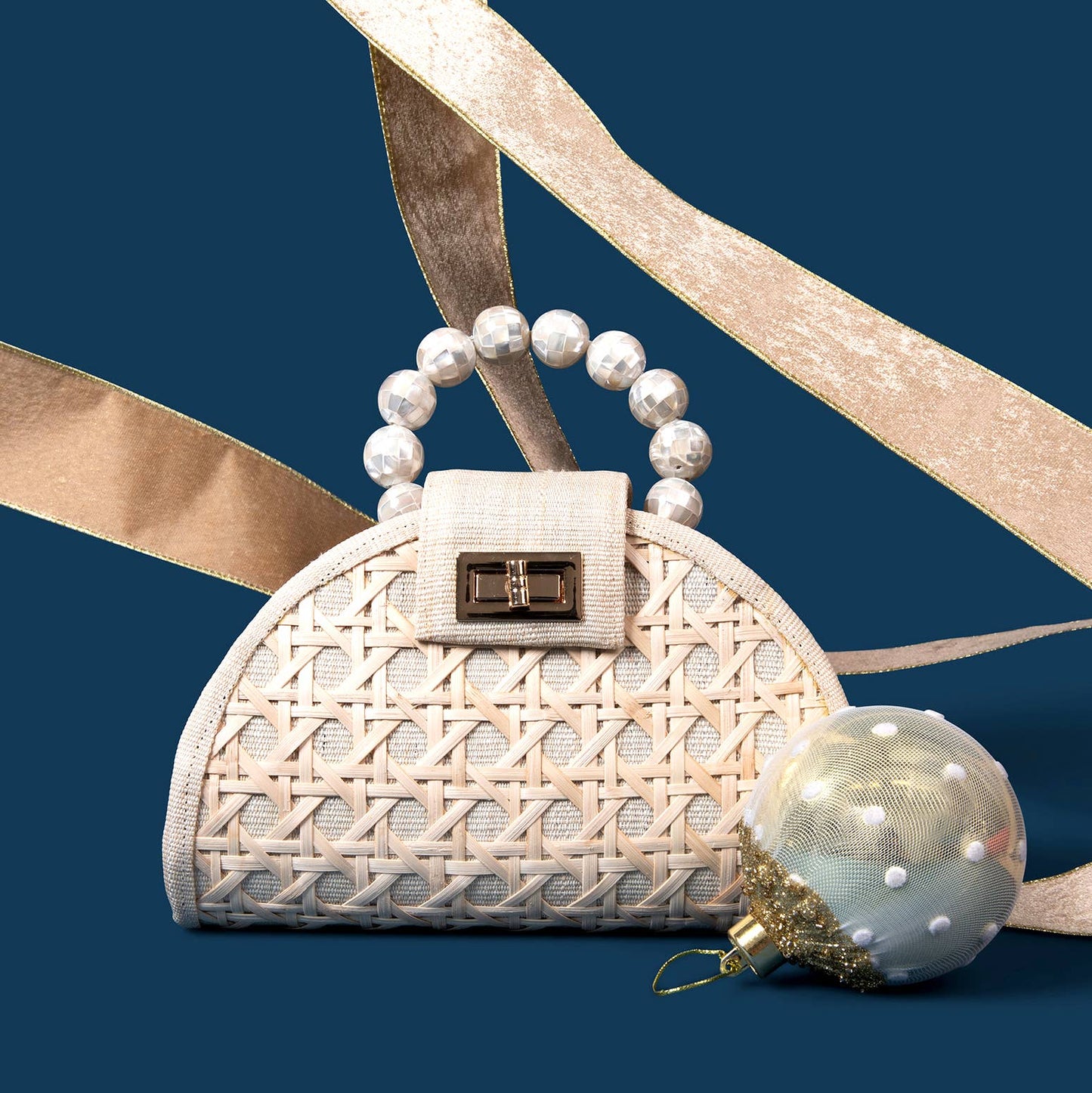 Pearl Shell-Inlay Bag | Holiday & Winter Wedding Clutch