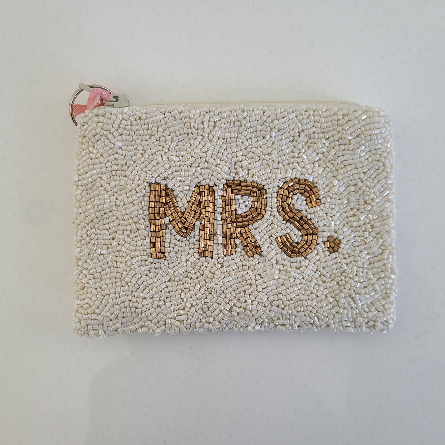 MRS Hand Beaded Coin Purse