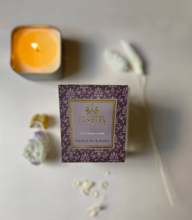French Fig & Amber: 2-in-1 Soy Lotion Candle
