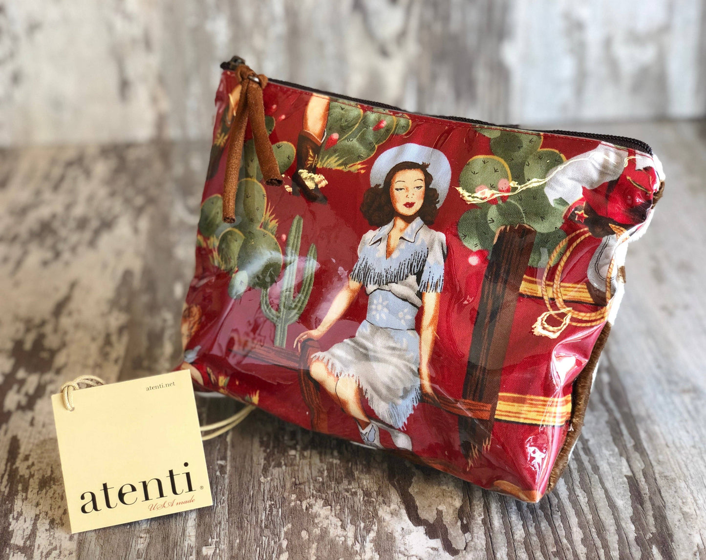 "Western" Pinup Cowgirl Accessory Pouch Set