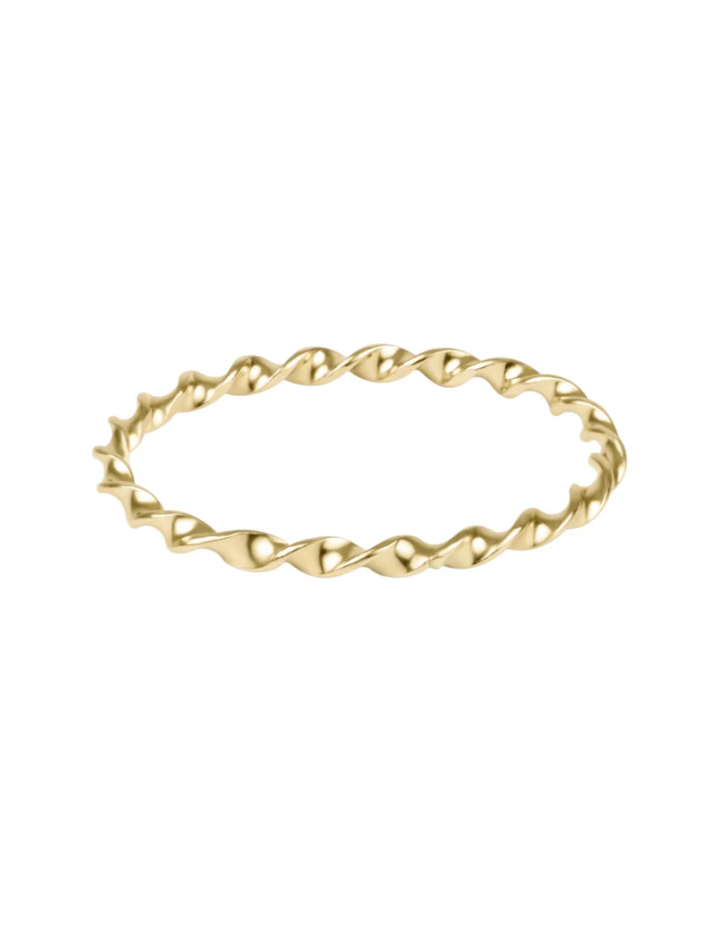 Classic Gold Twisted Thin Band Ring