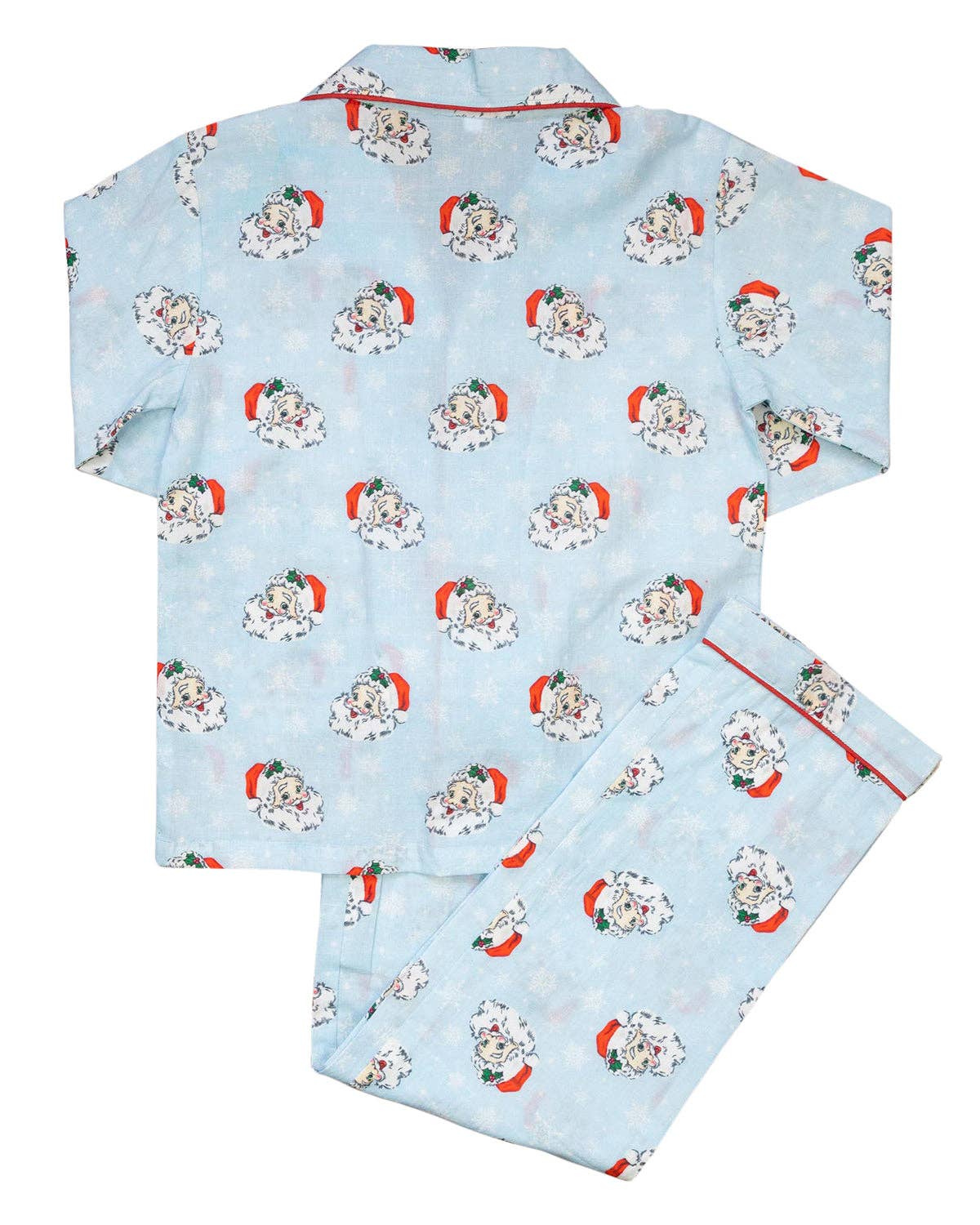 Children's Vintage Santa Pajama Set in Blue