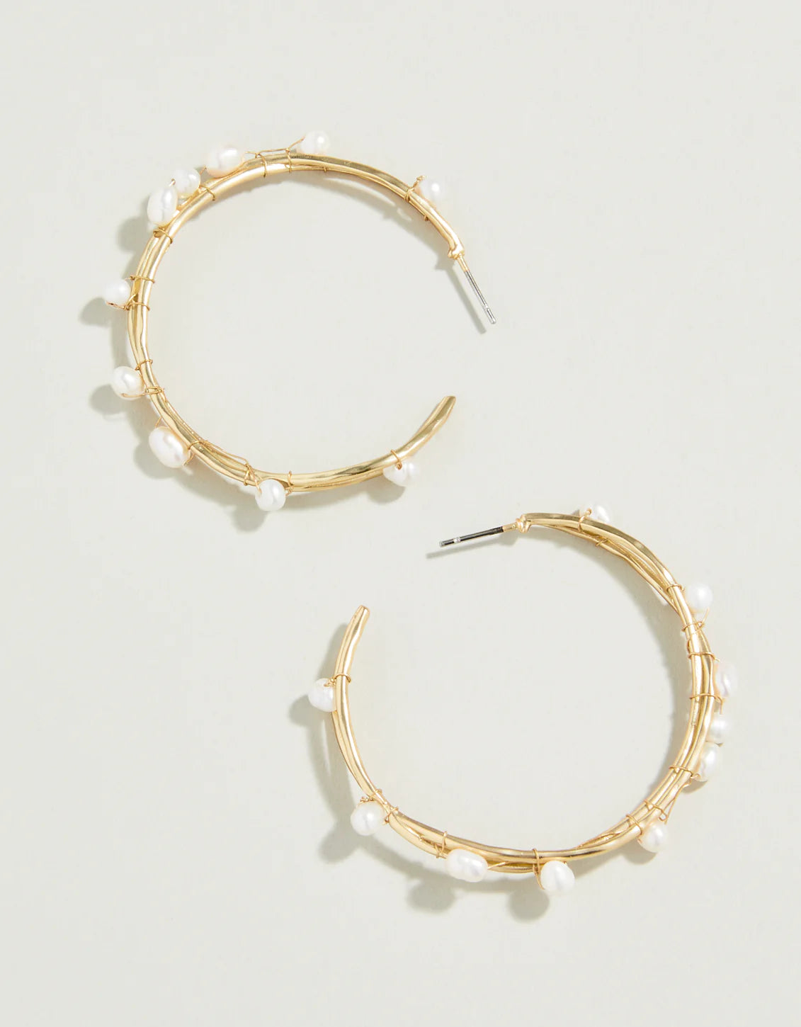 Swell Hoop Earrings Pearl