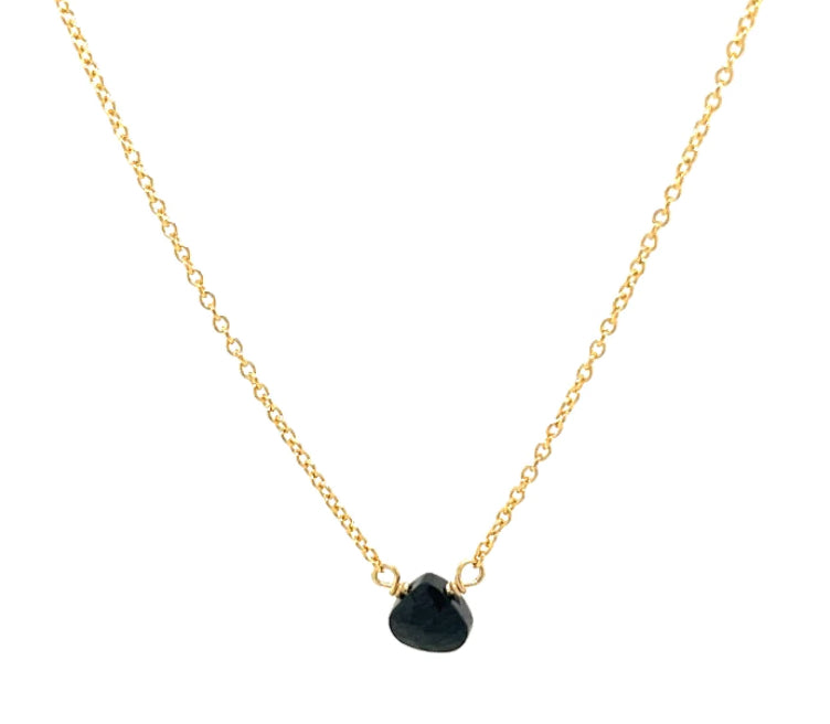 Semi Precious Black Agate Stone Necklace