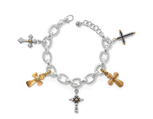 Majestic Cross Charm Bracelet