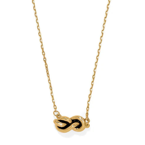 Interlok Single Knot Petite Necklace- Gold