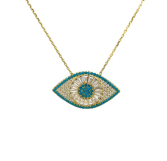 "NYX" Evil Eye CZ Necklace