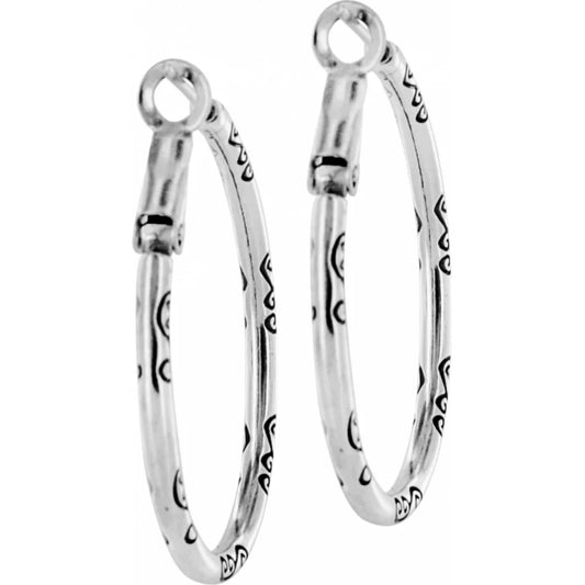 SIL Oval Hoop Charm Earring