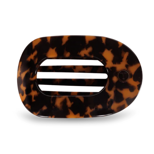 Tortoise Large Flat Round Clip