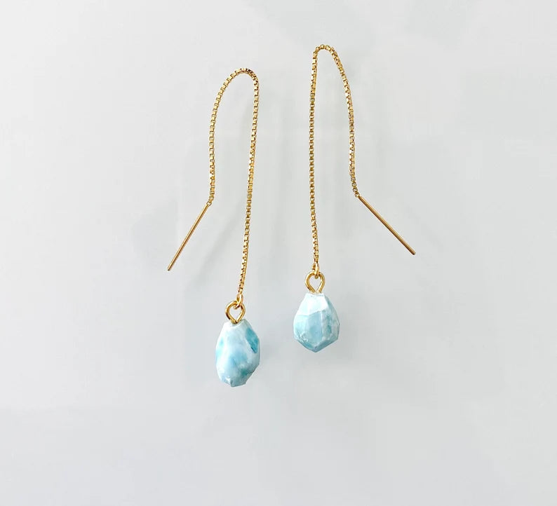 Rose Quartz Threader earrings