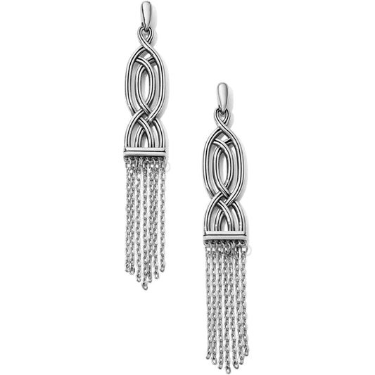 Intertwine Fringe Post Drop Earrings
