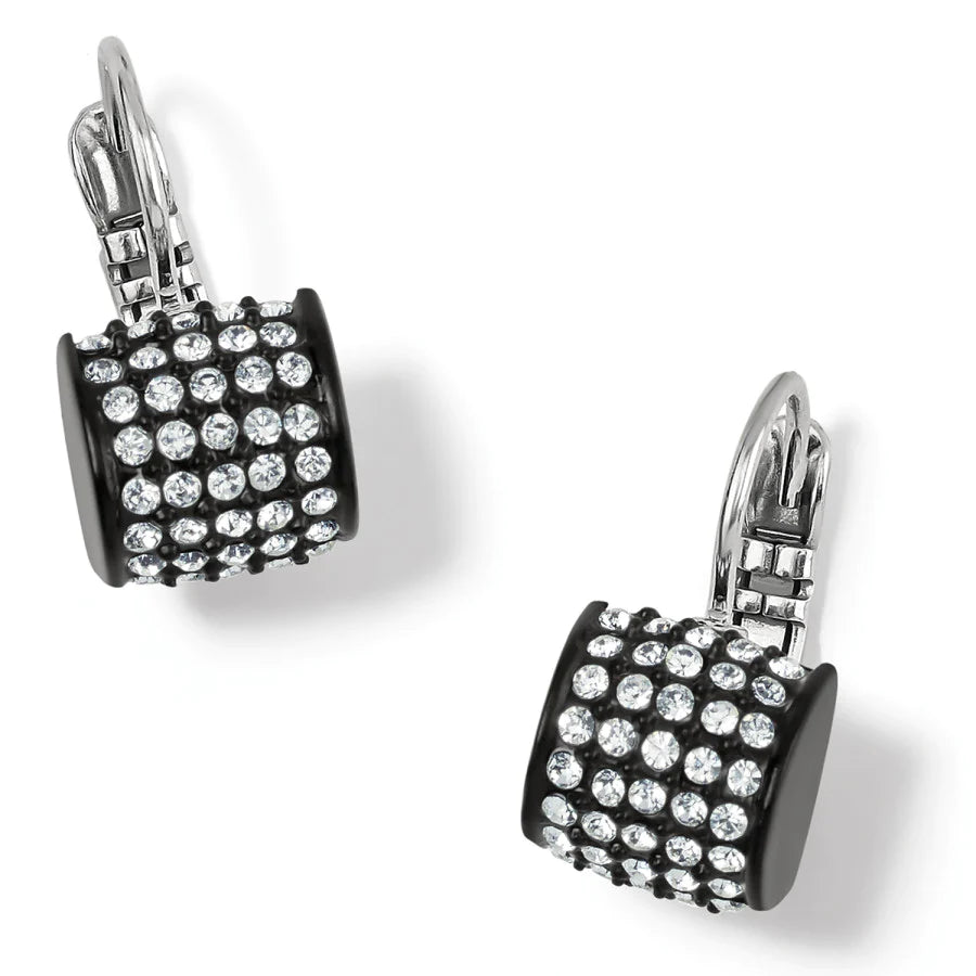 Meridian Black Leverback Earrings