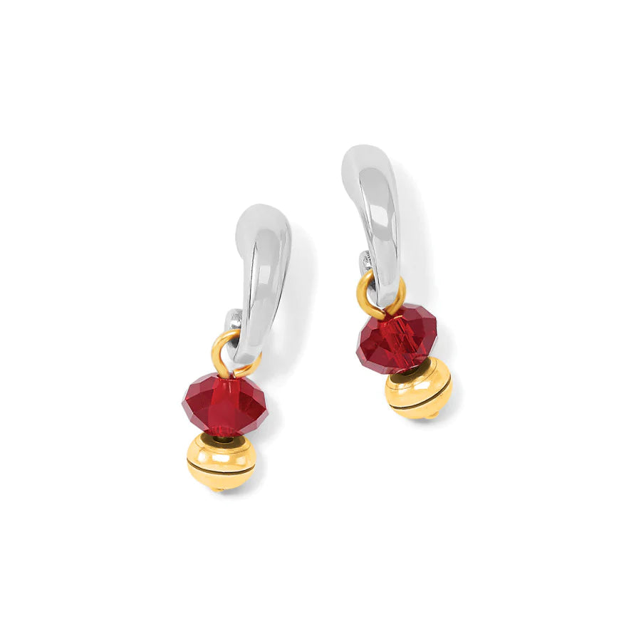 Meridian Red Two-Tone Post Hoops