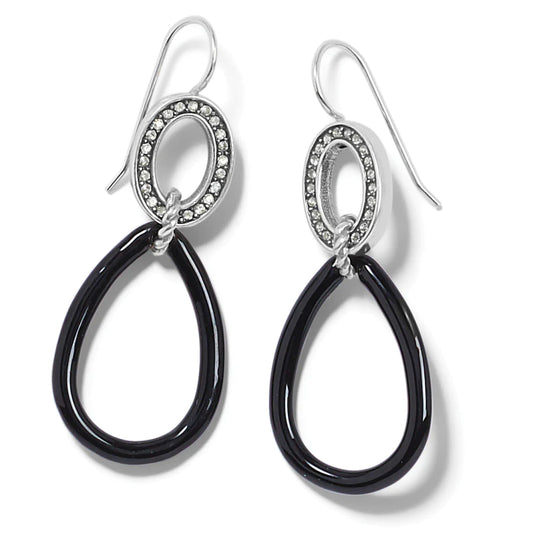 Neptune’s Rings Night French Wire Earrings