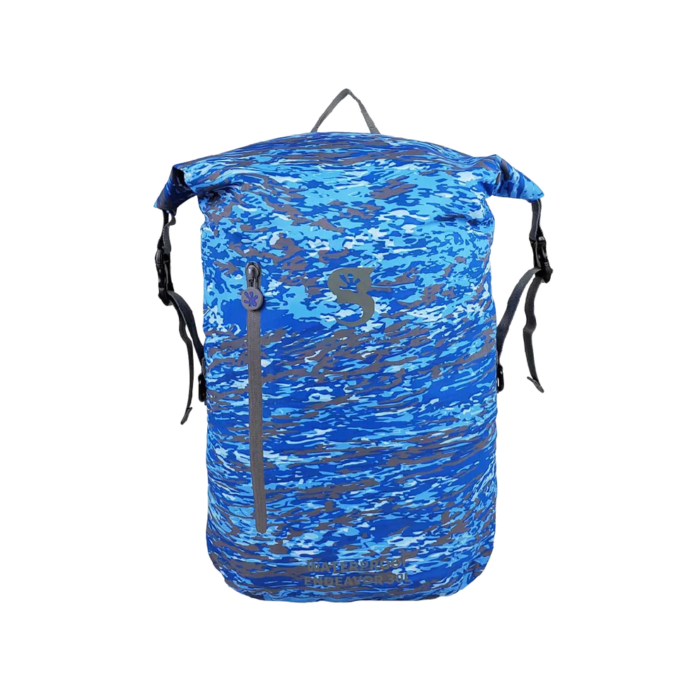 Waterproof Lightweight Endeavor 30L Backpack (Ocean Geckoflage)