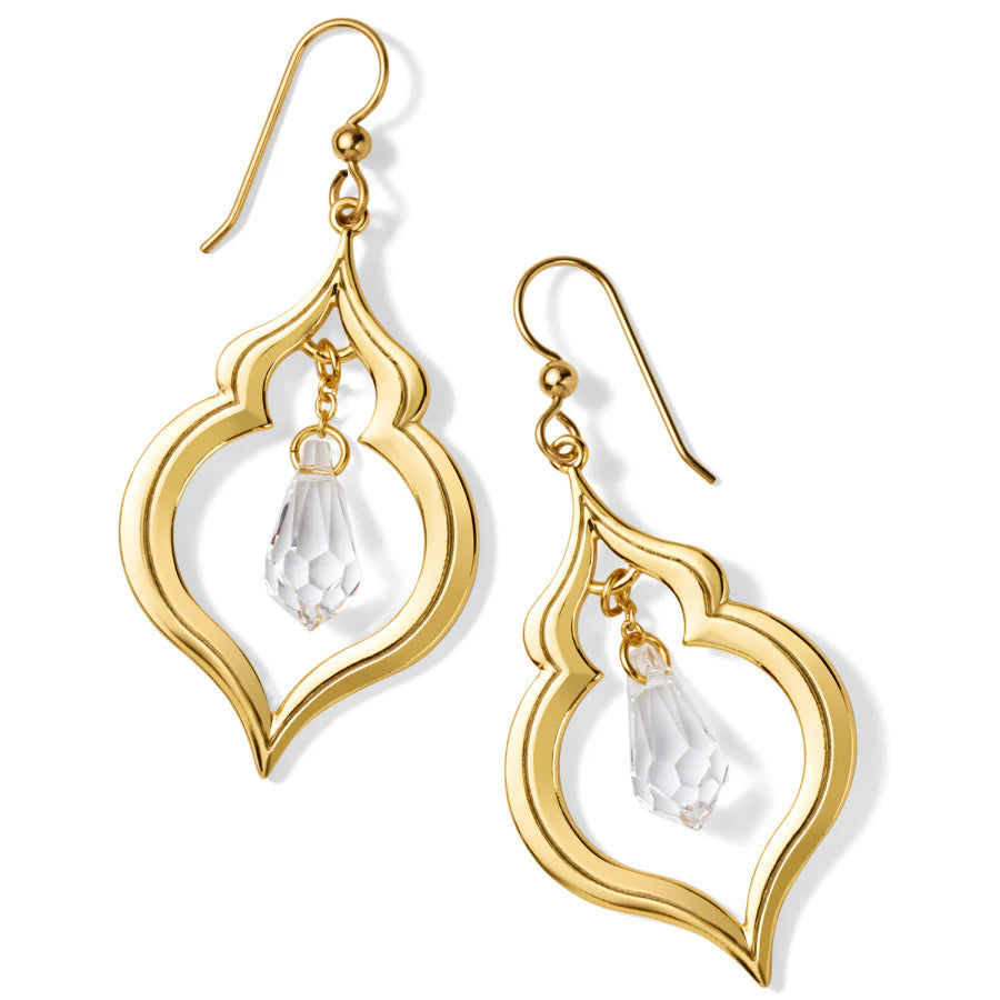 Prism Lights Crystal French Wire Earrings (Gold)