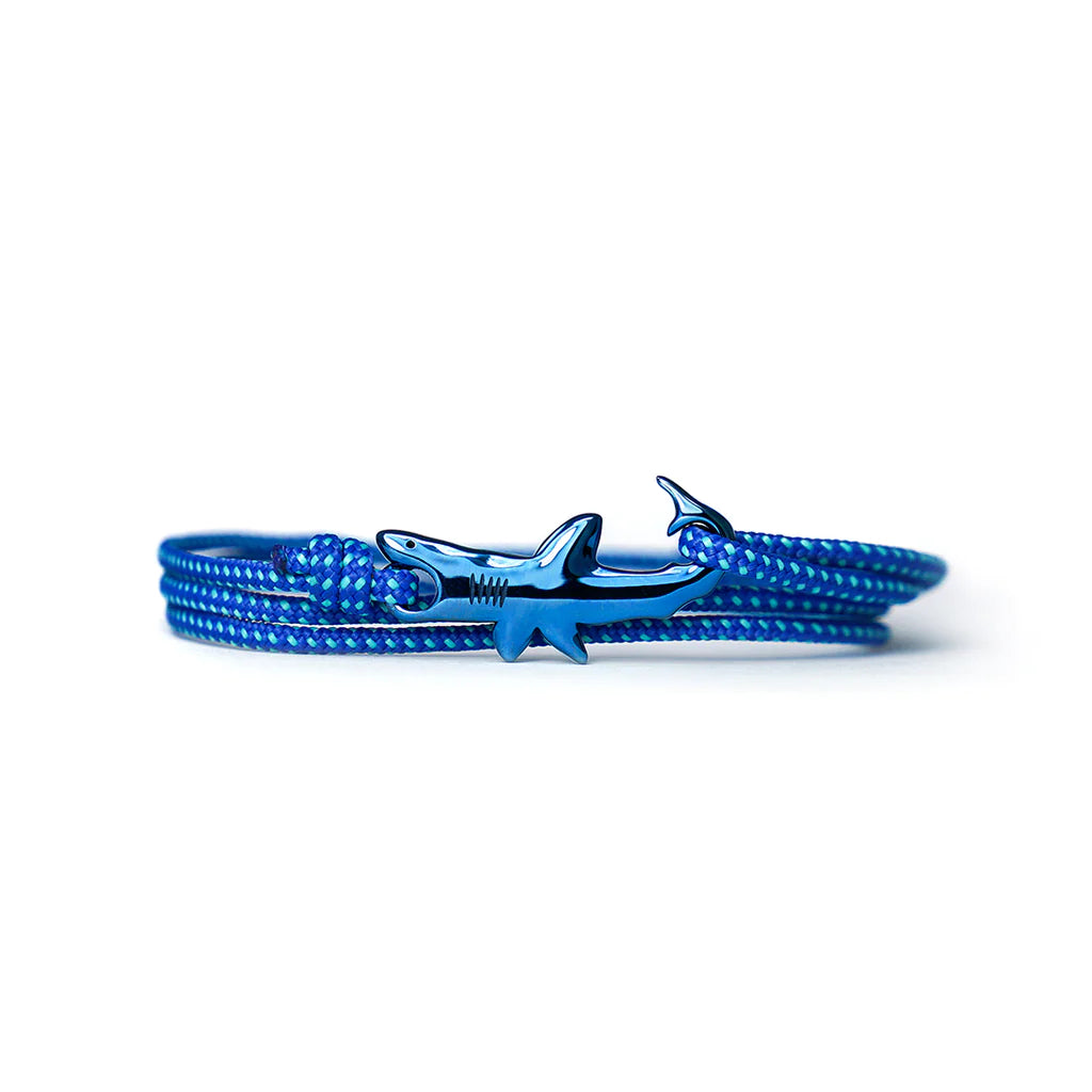 Shark Tracker Clasp - Blue Coated Stainless